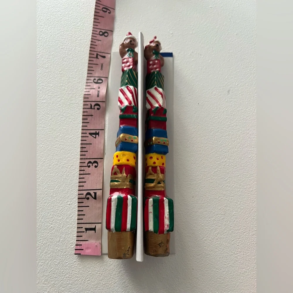 Vintage Giftco - Set of 2 Christmas Bears Wax Holiday Teddy Candles 7"
Taper - Picture 5 of 6